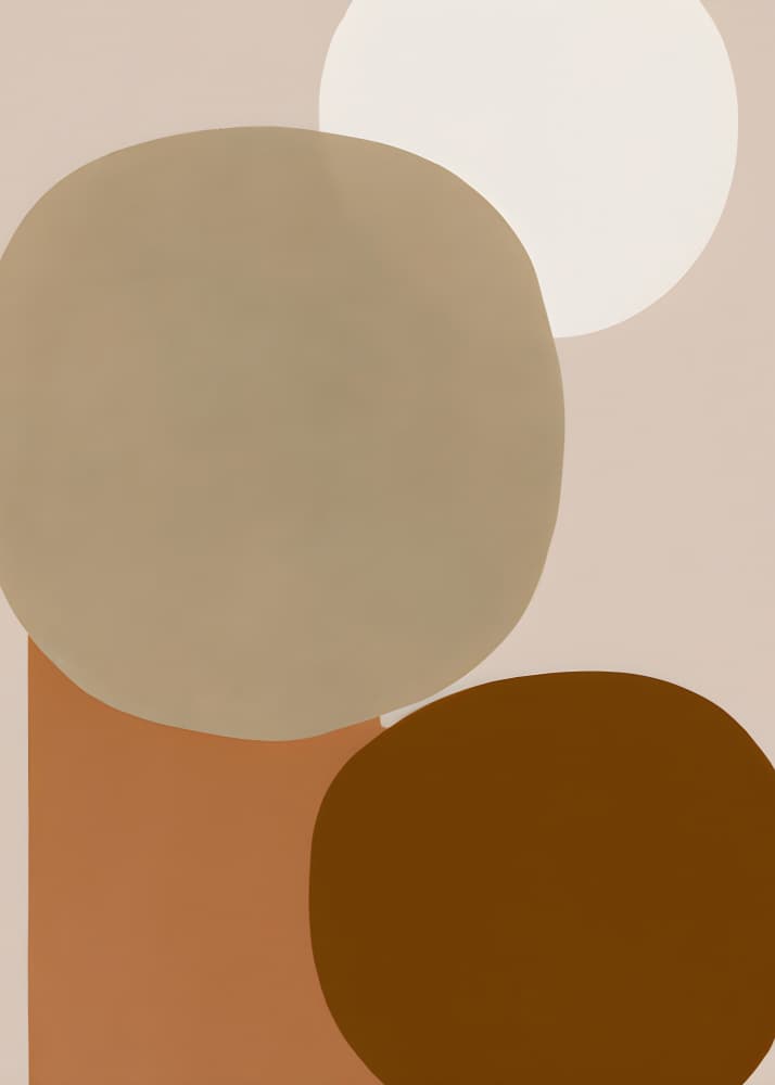 Neutral Organic Shapes by Merel Takken — canvas wall art