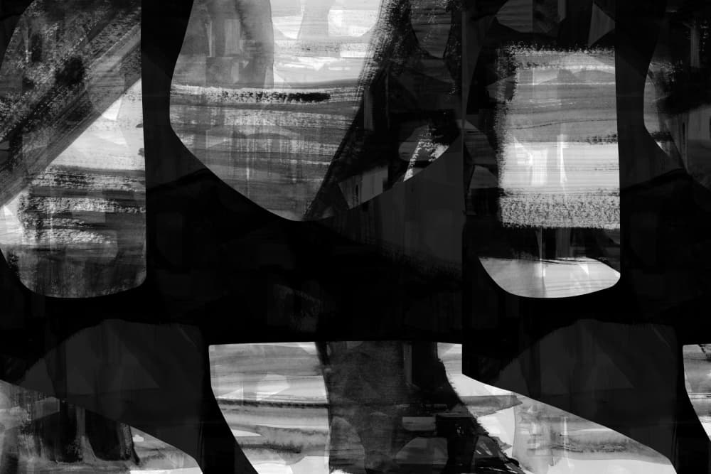 Bold Monochromatic Shapes by cartissi — canvas wall art