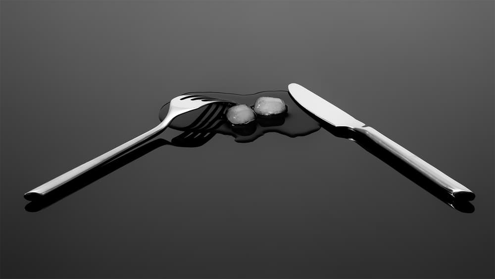 Melting Ice Cutlery by Leif Løndal — canvas wall art