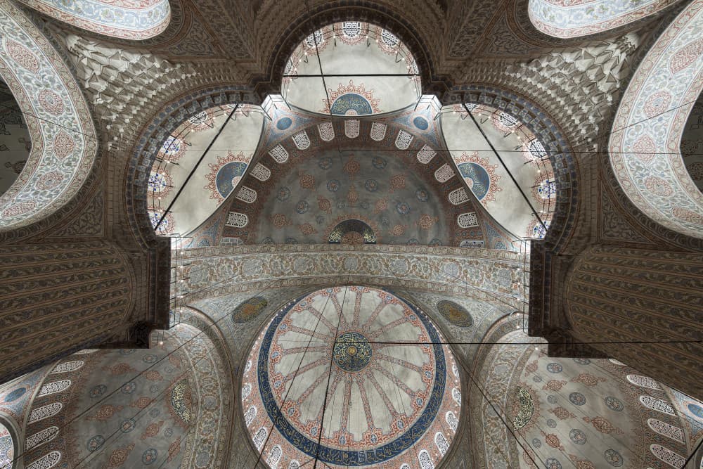 Blue Mosque Ceiling Art by Oskar Baglietto — canvas wall art