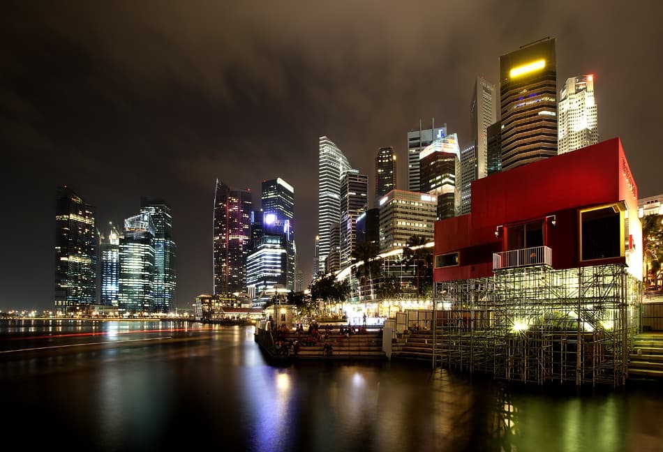 Vibrant Singapore Night by Sebastian Kisworo — canvas wall art