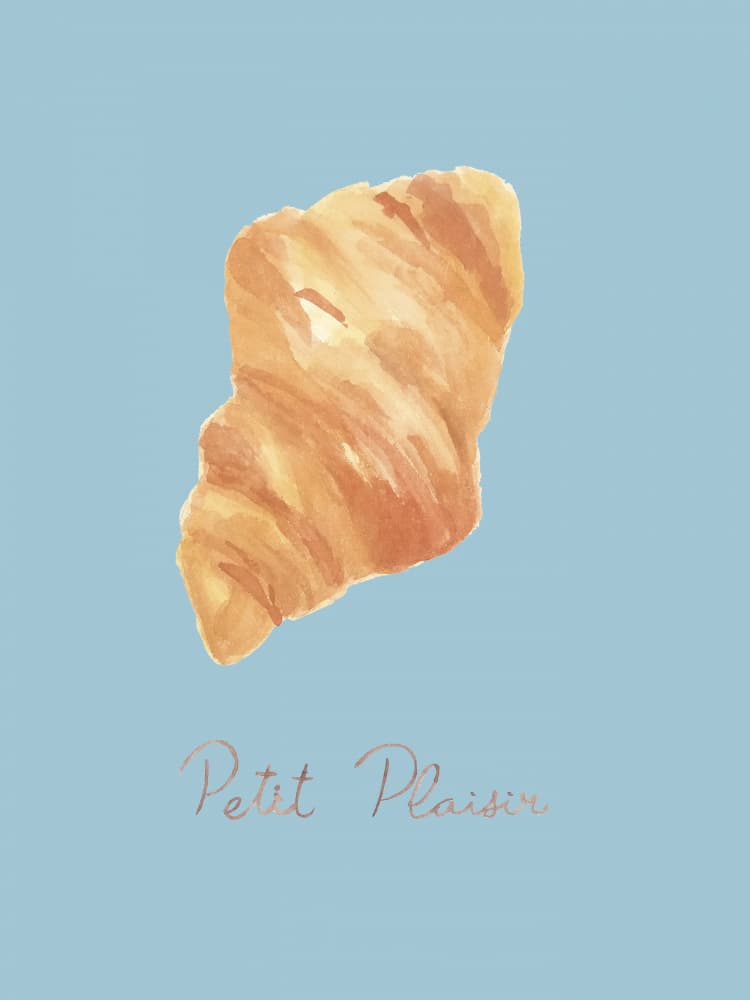 Petit Plaisir Croissant by Elizabeth C — canvas wall art