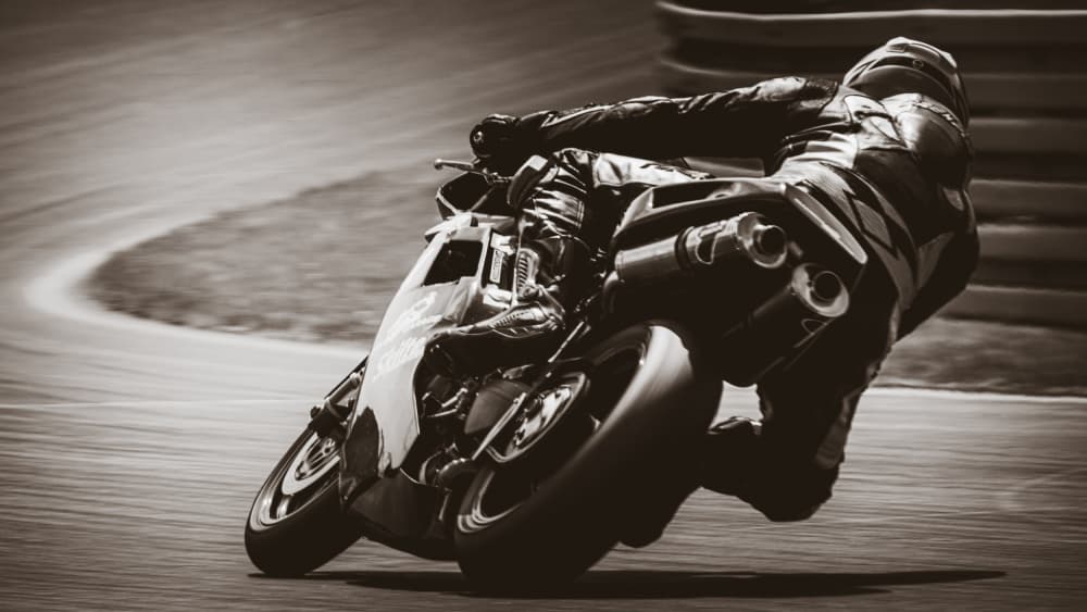 Extreme Motorcycle Lean by Peter Elling-Jordt — canvas wall art