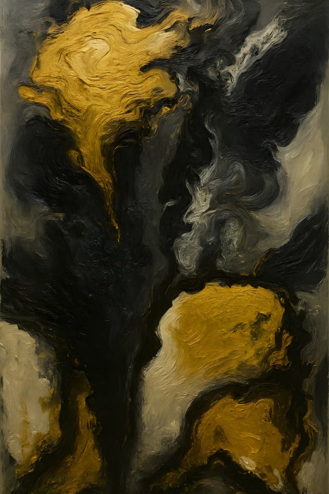 Opulent Golden Flow by HUGO — canvas wall art