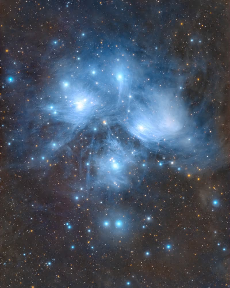 Pleiades Star Cluster by Rosa María Rodríguez — canvas wall art