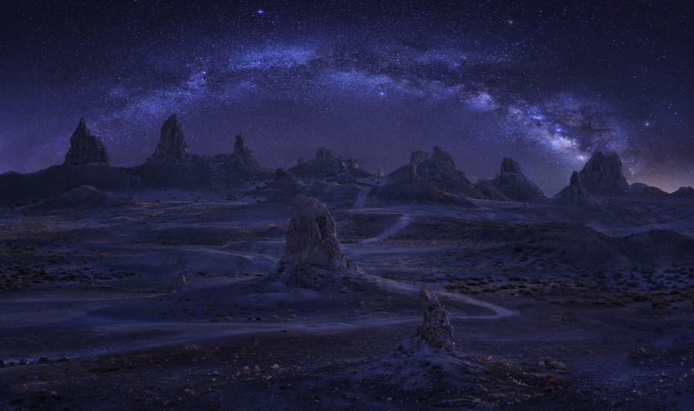 Milky Way Over Desert Towers by Anna Zhang — canvas wall art
