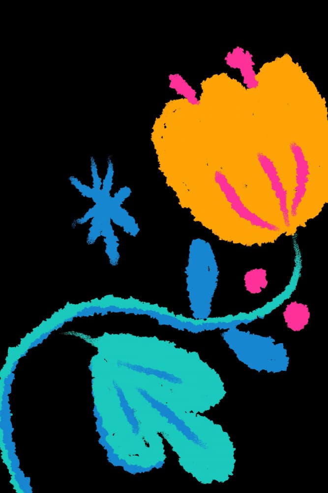 Vibrant Abstract Bloom by sucidraw — canvas wall art