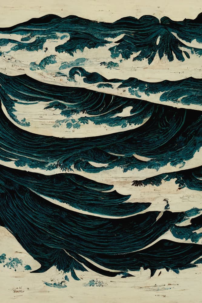 Turbulent Waves by Treechild — canvas wall art