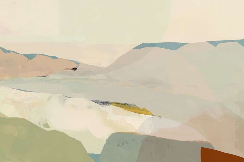 Gentle Mountain Vista by cartissi — canvas wall art