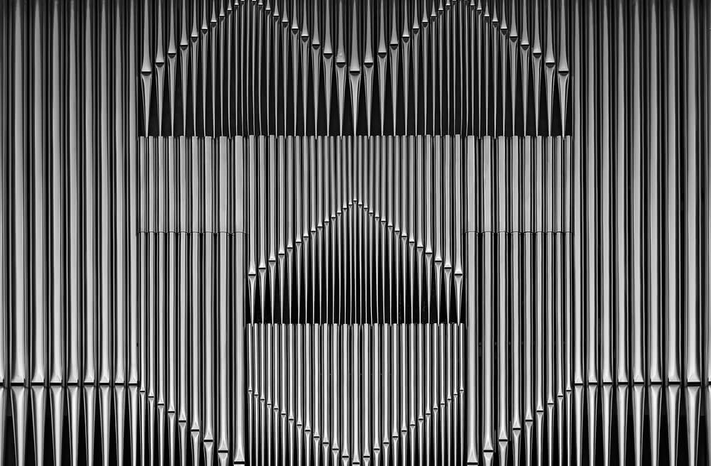 Geometric Organ Pipes by Hans Peter Rank — canvas wall art