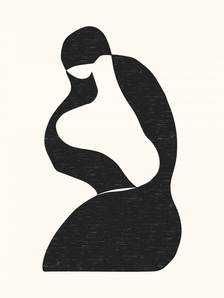 Abstract Female Form by The Printable Studio — canvas wall art