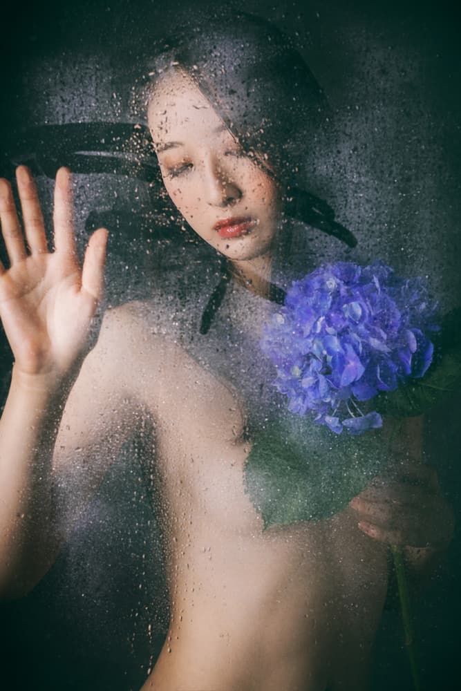 Ethereal Raindrop Portrait by Daisuke Kiyota — canvas wall art