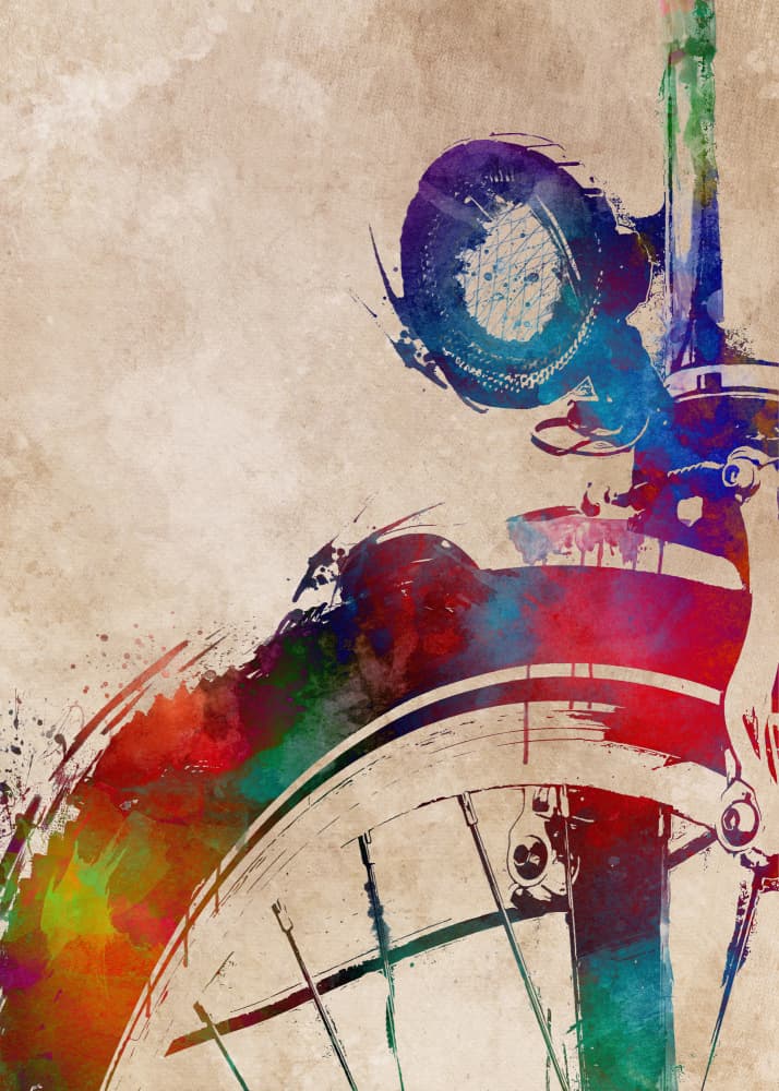 Cycling sport art 15 by Justyna Jaszke — canvas wall art