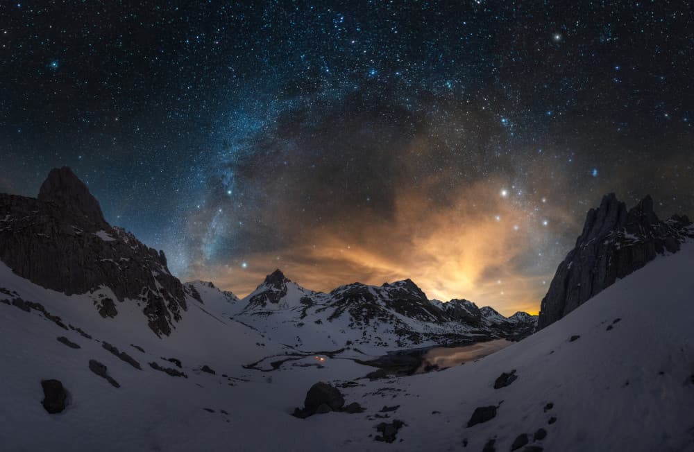 Starry Mountain Majesty by Cesar Alvarez Osorio — canvas wall art