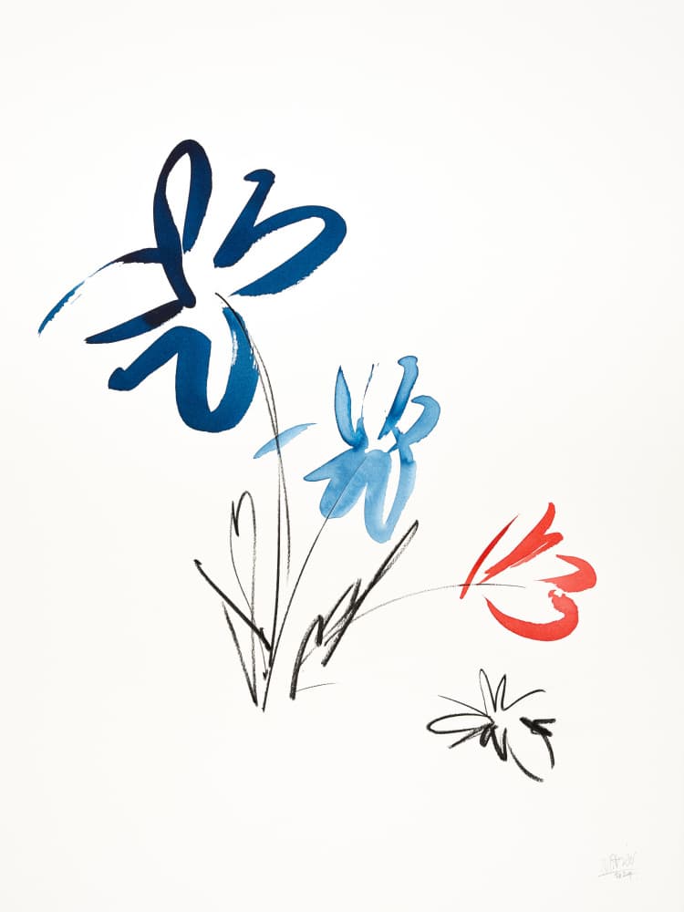 Abstract Brushstroke Flowers by Mette Rix — canvas wall art