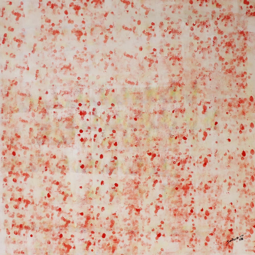 Red Dot Abstract by Santhosh ch — canvas wall art