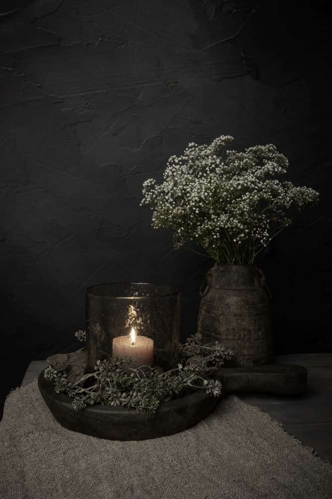 Cozy Candlelight Flowers by Mayra Pama — canvas wall art