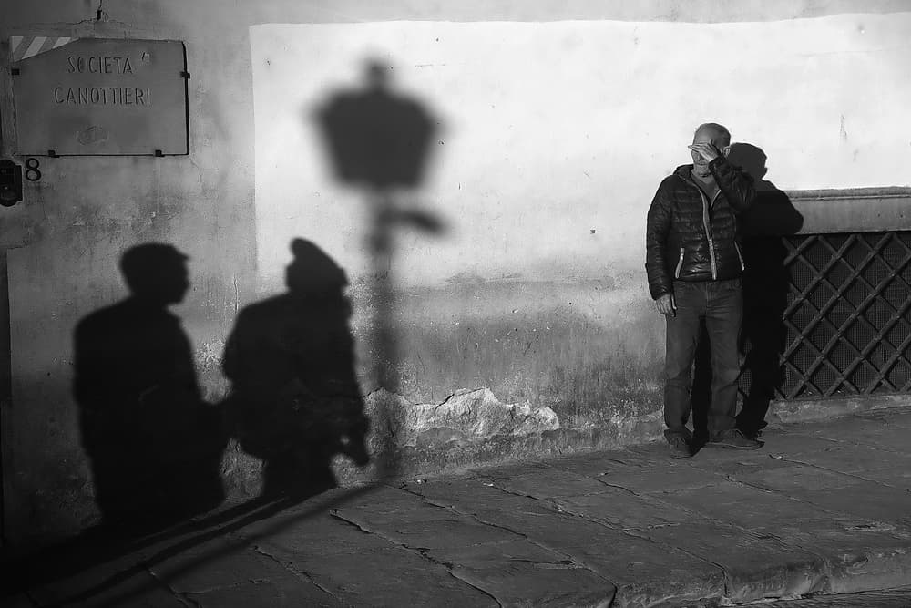 Figures in Street Shadows by Francesco Martinelli — canvas wall art