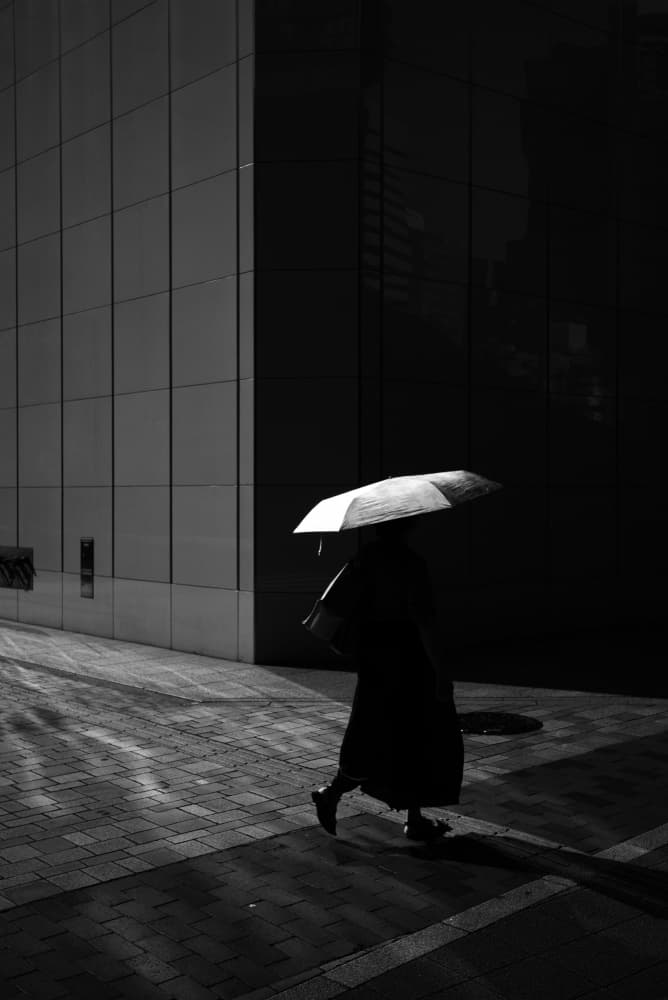Urban Umbrella Stroll by kimny — canvas wall art
