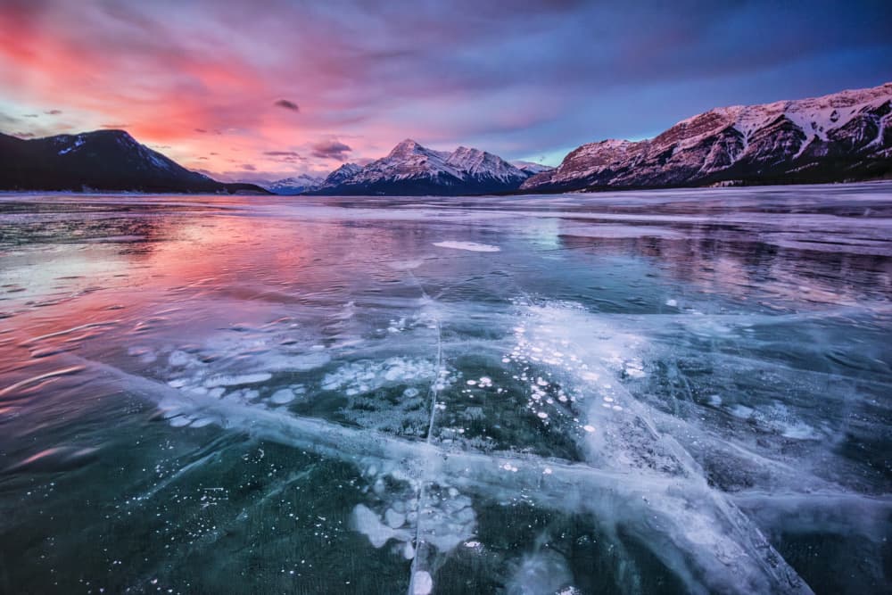 Frozen Lake Dawn by Tomomi Yamada — canvas wall art