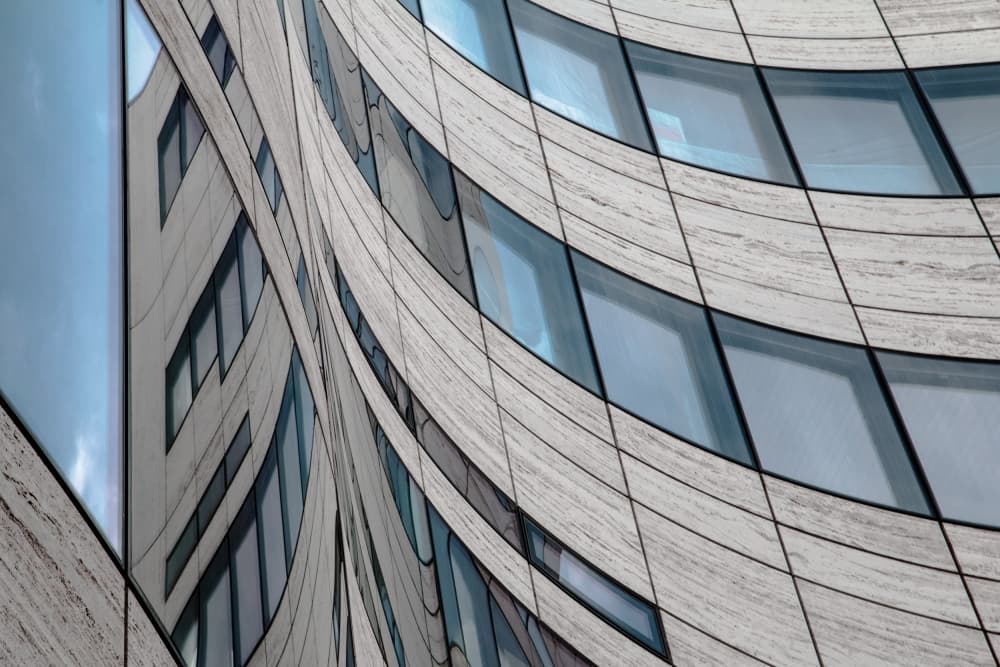 Architectural Curves and Reflections by Gilbert Claes — canvas wall art