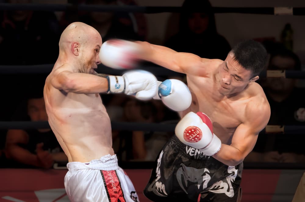 Intense Fight Action by 大河  wei he — canvas wall art