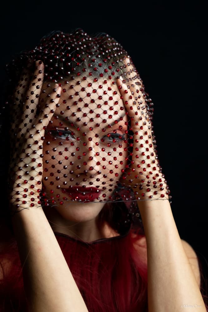 Enigmatic Red Veil by MAZAL TOV MATTY OZERI — canvas wall art