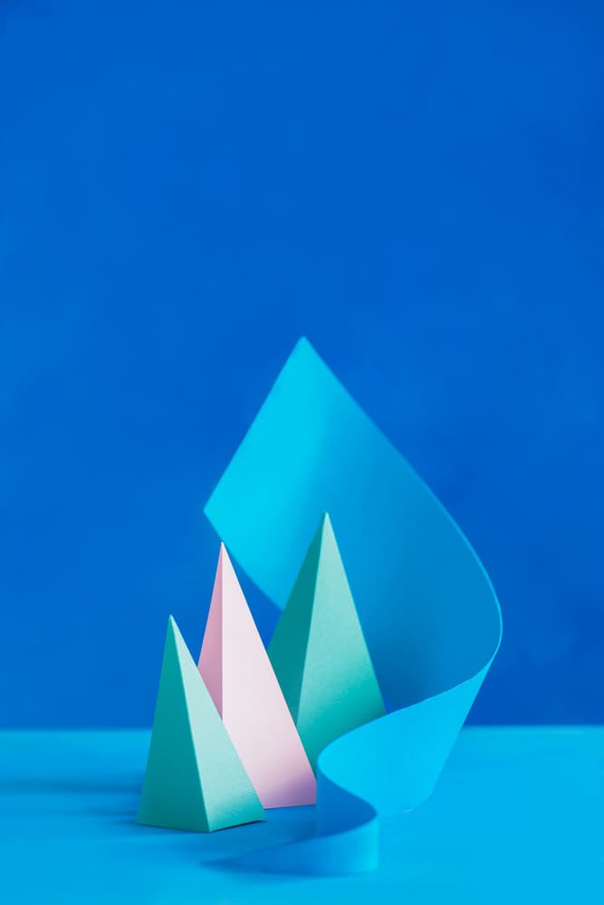 Soft Blue Geometrics by Dina Belenko — canvas wall art