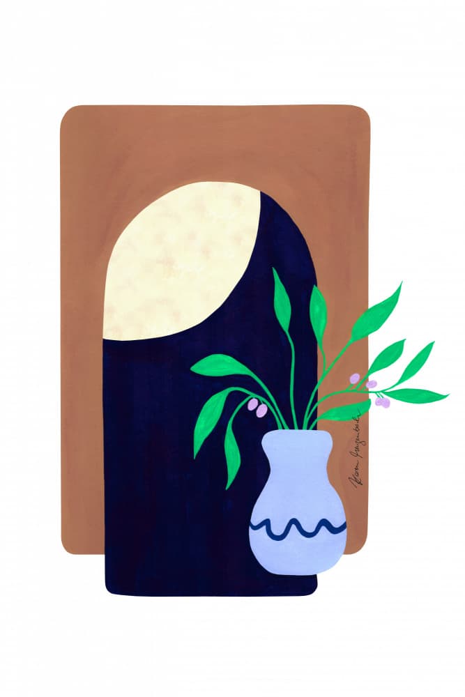 Serene Archway Bloom by Karen Menzenbach — canvas wall art