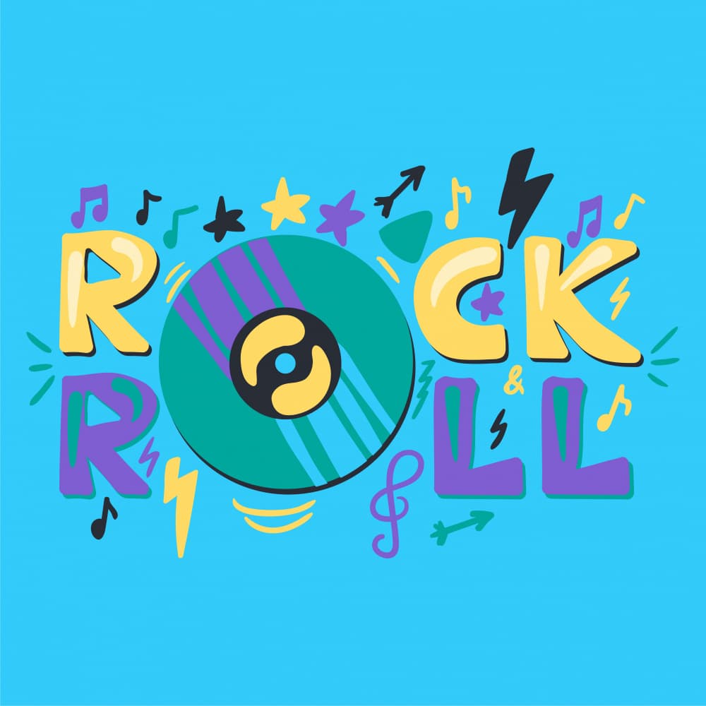 Rock and Roll Record by Marika Barsrsind — canvas wall art