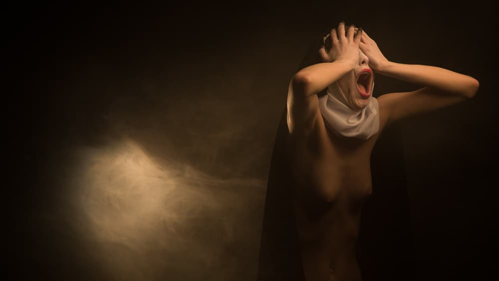 Intense Human Scream by Marius Cinteza — canvas wall art