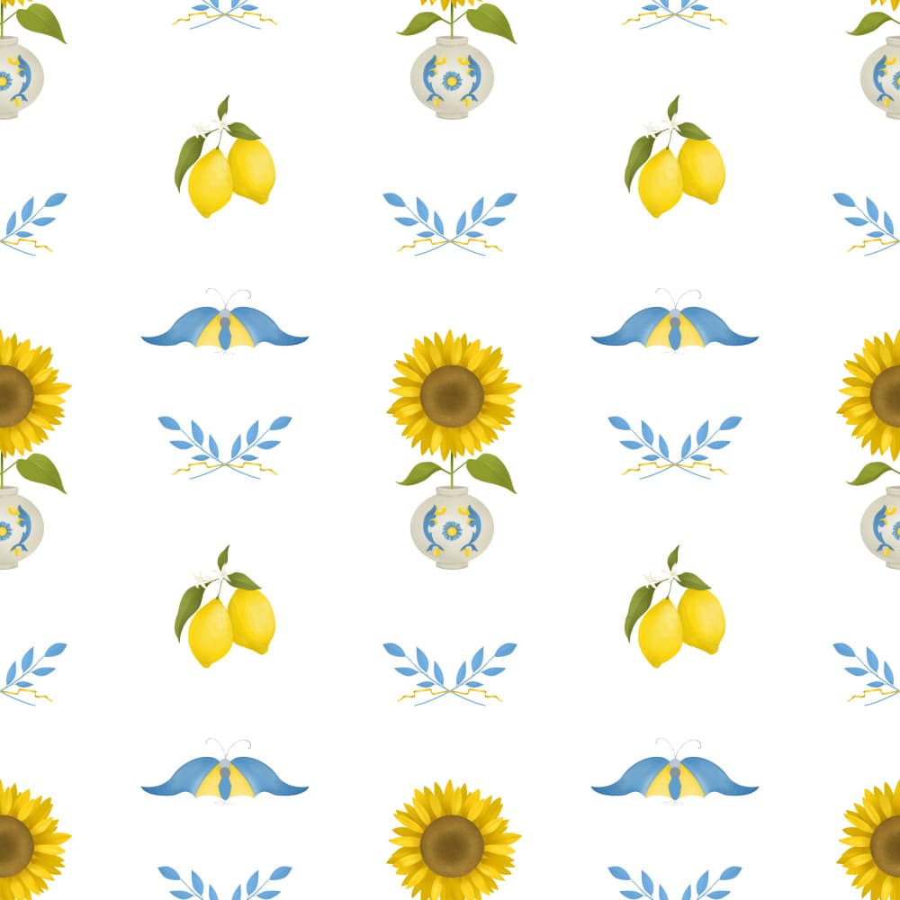 Italy Vintage Pattern by Petra Lizde — canvas wall art