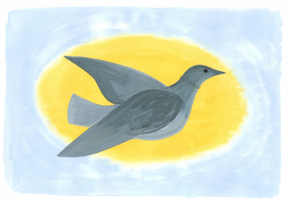 Grey Bird by Isabelle Brent — canvas wall art