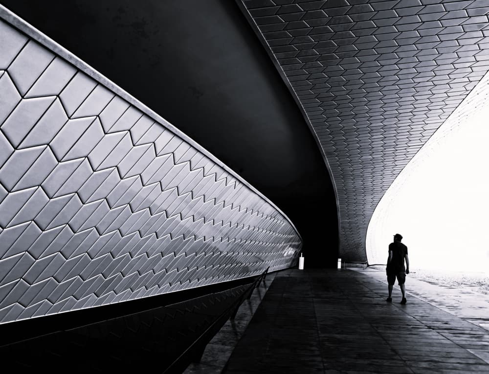 Modern Architectural Silhouette by Jasmine Zhang — canvas wall art