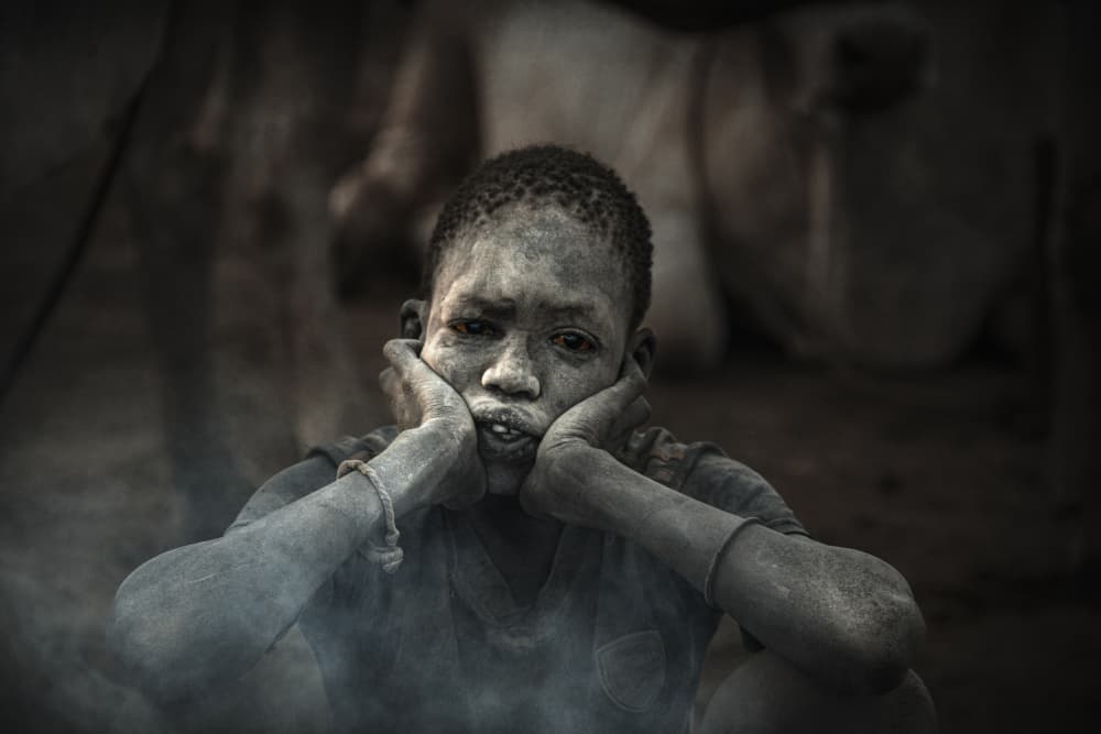 Pensive African Child by Svetlin Yosifov — canvas wall art