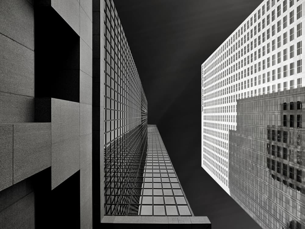 Urban Skyscraper Geometry by Mathilde Guillemot — canvas wall art