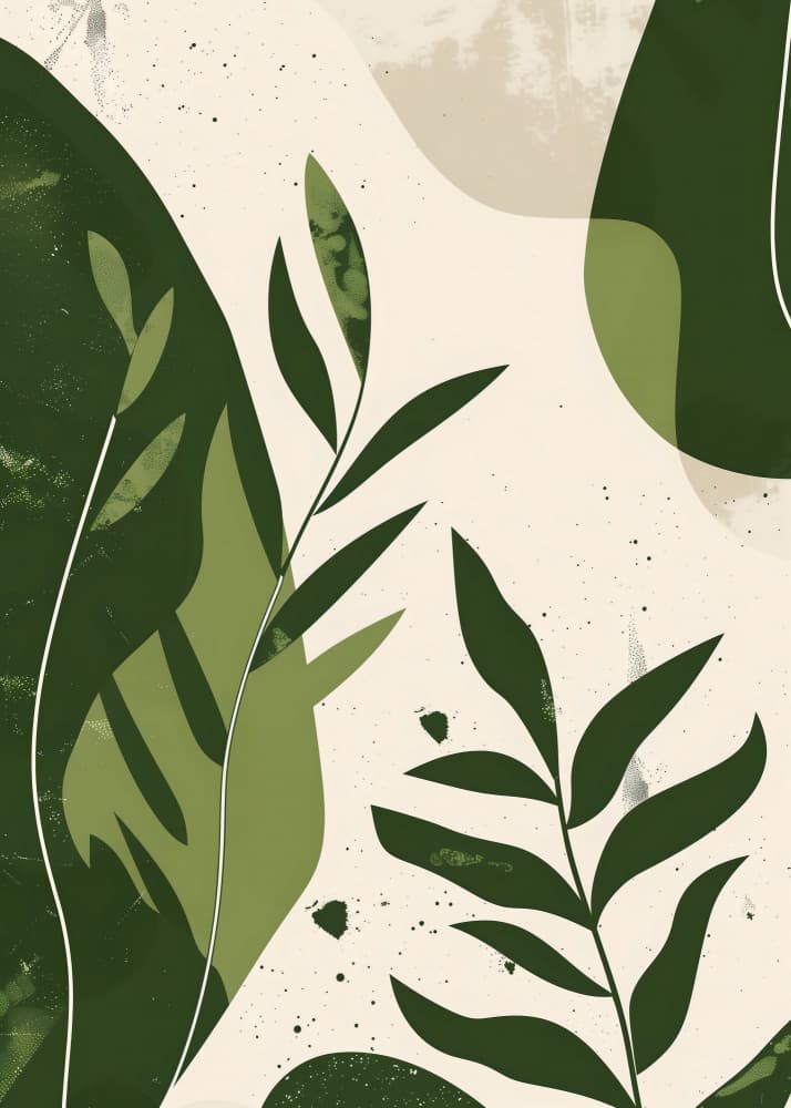 Green Botanical Forms by Andreas Magnusson — canvas wall art