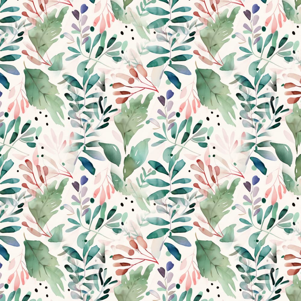Botanical Watercolor Leaves by Justyna Jaszke — canvas wall art