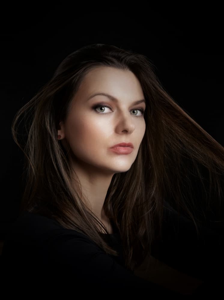 Mysterious Woman Portrait by John Yuk Kong Chung — canvas wall art