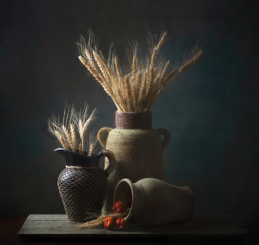 Rustic Wheat Still Life by Catherine Wang — canvas wall art