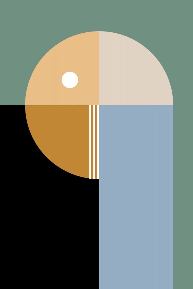 Modern Geometric Toucan by Nilesh Kulkarni — canvas wall art