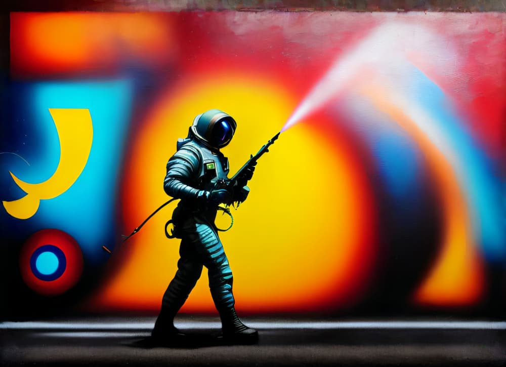 Futuristic Spray Art by Cicero Spin — canvas wall art