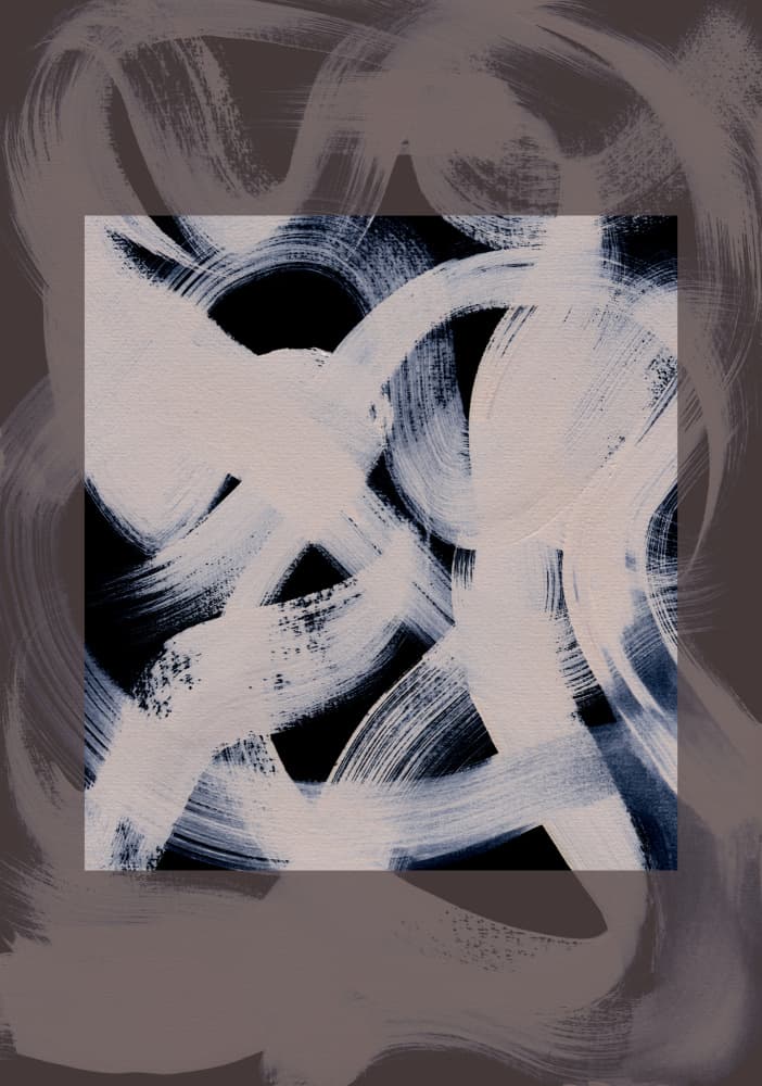 Abstract Brush Strokes 164X by Mareike Böhmer — canvas wall art