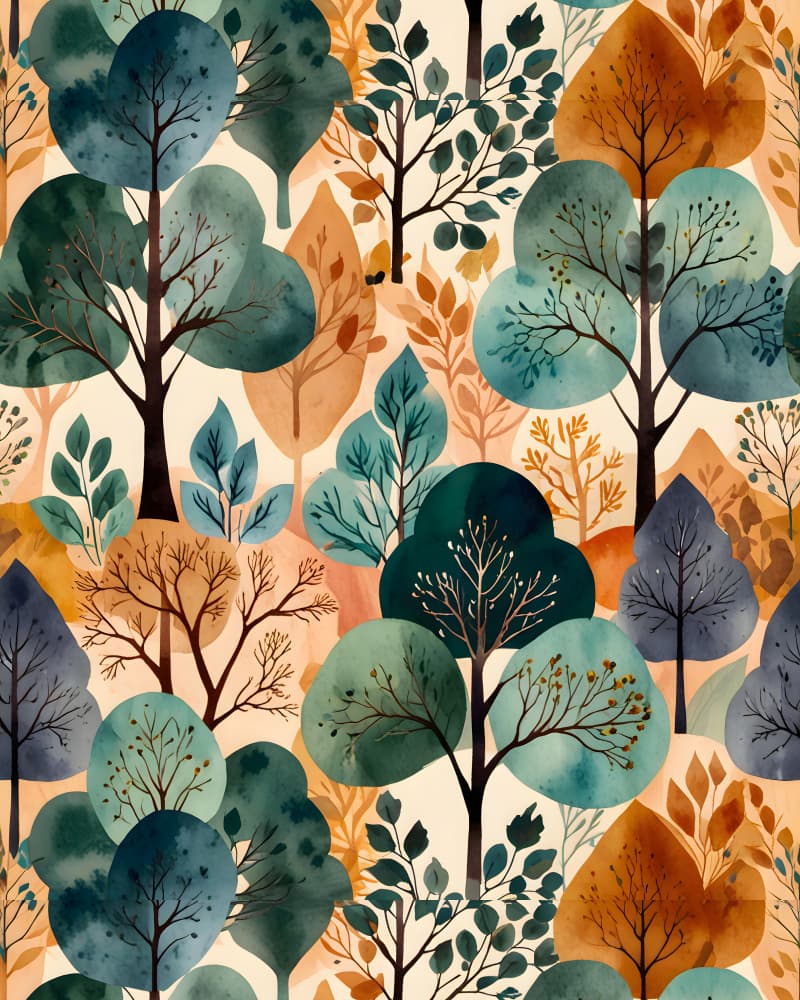 Serene Forest Watercolor by Kintsugi99 — canvas wall art