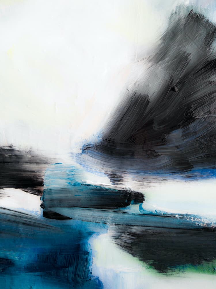 Fluid Blue Abstract by Ejaaz Haniff — canvas wall art