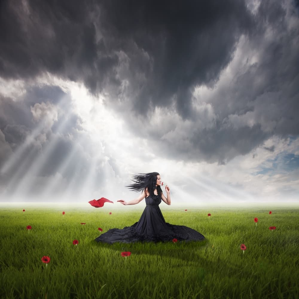 Dramatic Woman Field by Martin Marcisovsky — canvas wall art