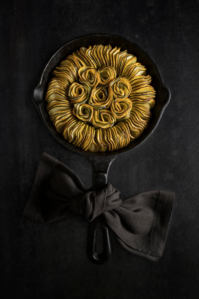 Artful Skillet Roses by Diana Popescu — canvas wall art