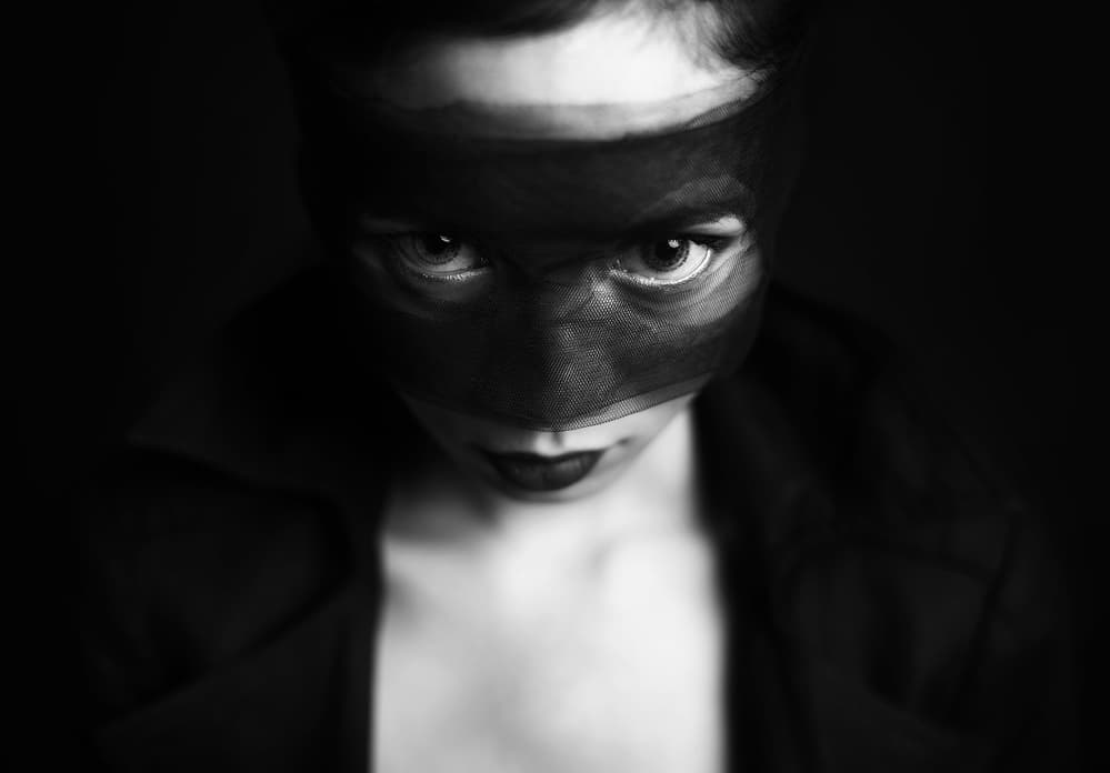 Enigmatic Veiled Gaze by Hari Sulistiawan — canvas wall art