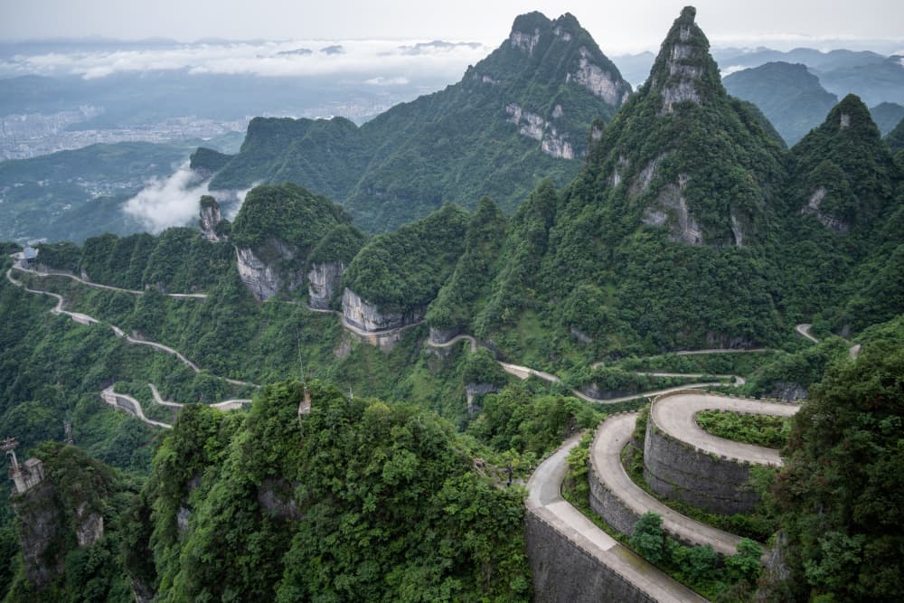 Serpentine Mountain Road by Yunarto Song — canvas wall art