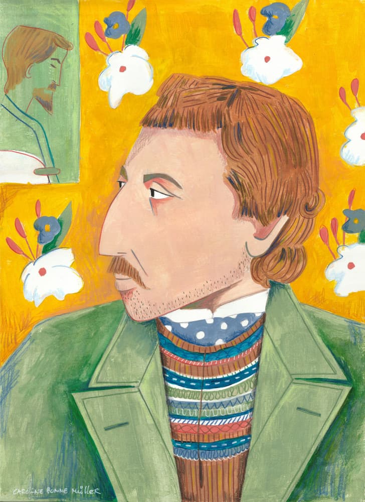 Paul Gauguin portrait by Caroline Bonne Müller — canvas wall art